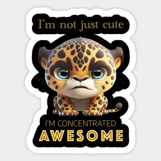 Panther Concentrated Awesome Cute Adorable Funny Quote Sticker